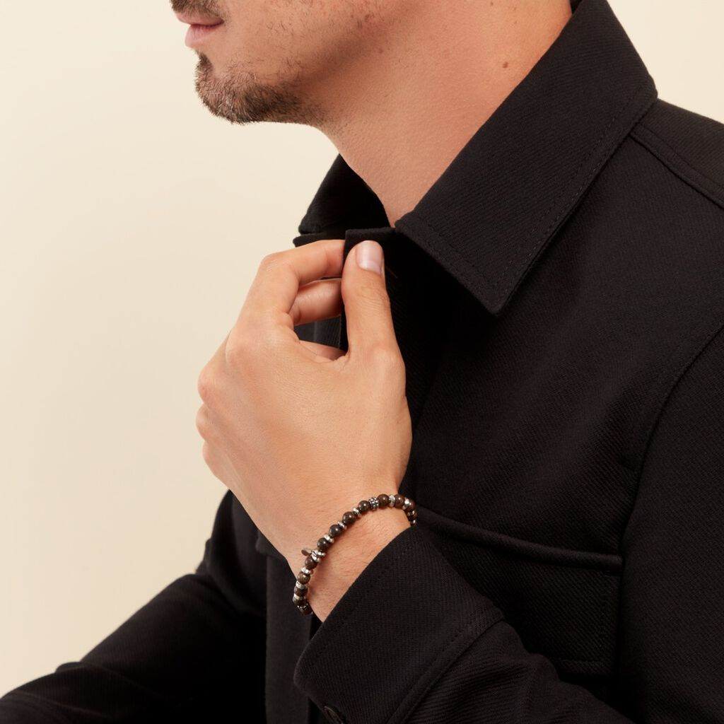 Bracelet Jourdan Acier Gris - Bracelets Homme | Histoire d’Or