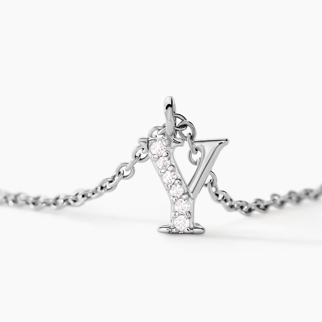 Collier Neruda Argent Blanc Oxyde De Zirconium - Colliers fantaisie Femme | Histoire d&rsquo;Or