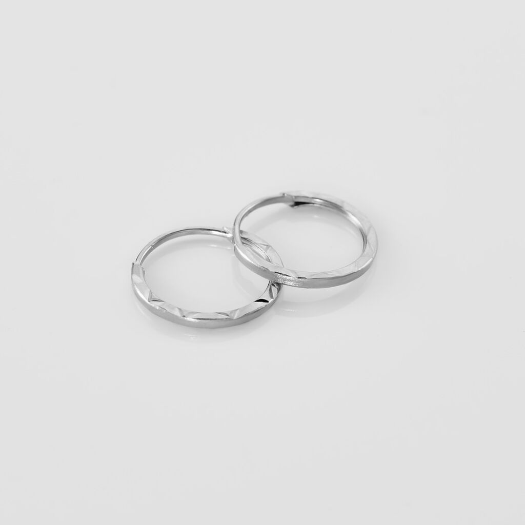 Créoles Valerina Or Blanc - Boucles d'oreilles créoles Femme | Histoire d’Or