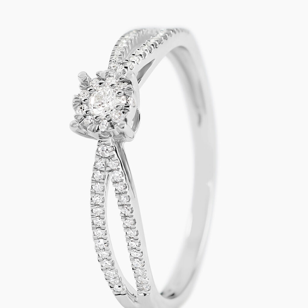Bague Orphee Or Blanc Diamant - Bagues avec pierre Femme | Histoire d&rsquo;Or
