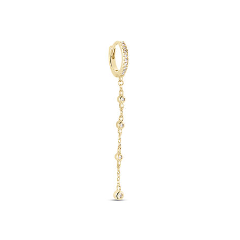 Créole Unitaire Opaleen Plaqué Or Jaune Oxyde De Zirconium Oxyde - Boucles d'oreilles créoles Femme | Histoire d’Or