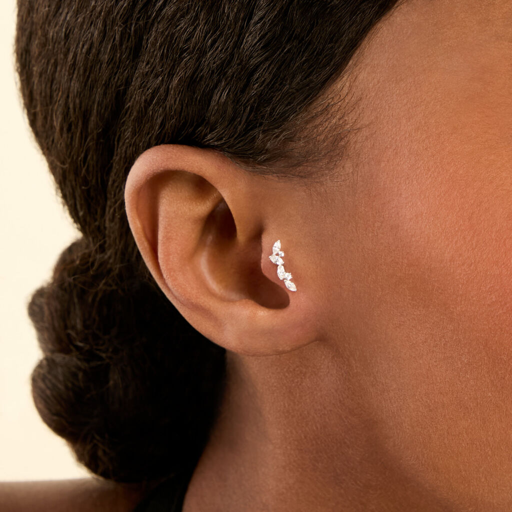 Piercing Edmonda Or Blanc Oxyde De Zirconium - Piercings Femme | Histoire d&rsquo;Or