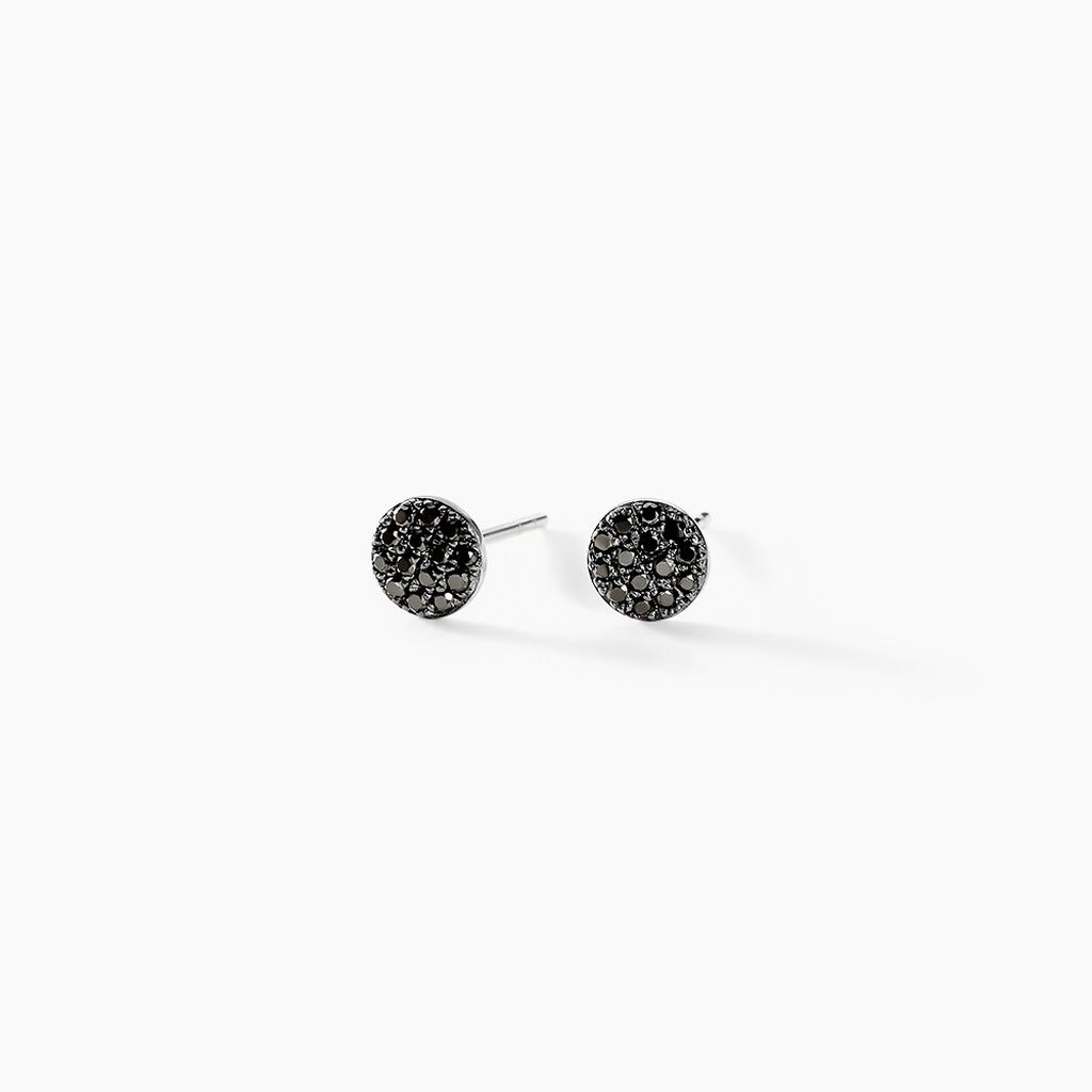 Boucles D'oreilles Puces Teani Or Blanc Diamant - Clous d'oreilles Femme | Histoire d’Or