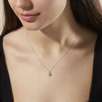 Collier Charlene Or Blanc Diamant Synthetique - Colliers Femme | Histoire d&rsquo;Or