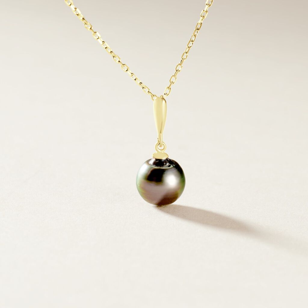 Pendentif Semi-baroque Or Jaune Perle De Culture De Tahiti - Pendentifs Femme | Histoire d’Or