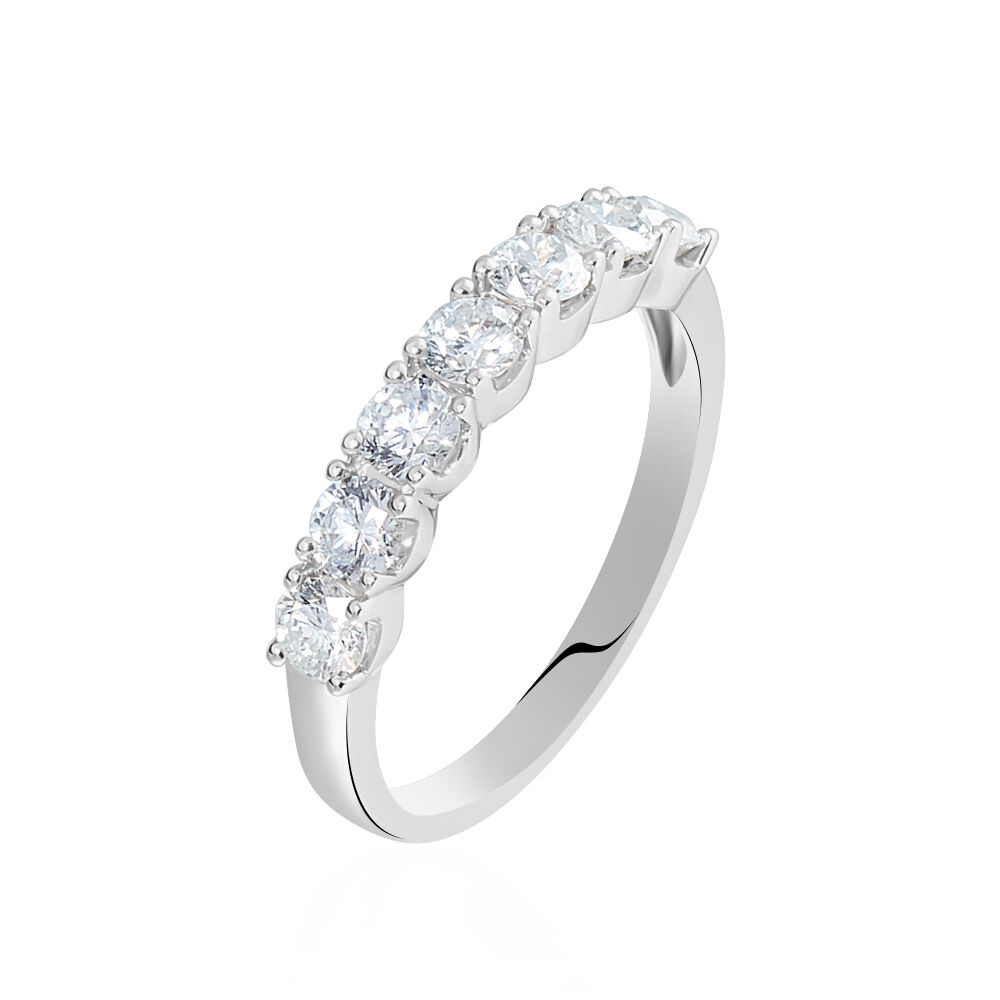 Alliances Or Diamant Synth tique Ronde Griffes Blanc 750 1000
