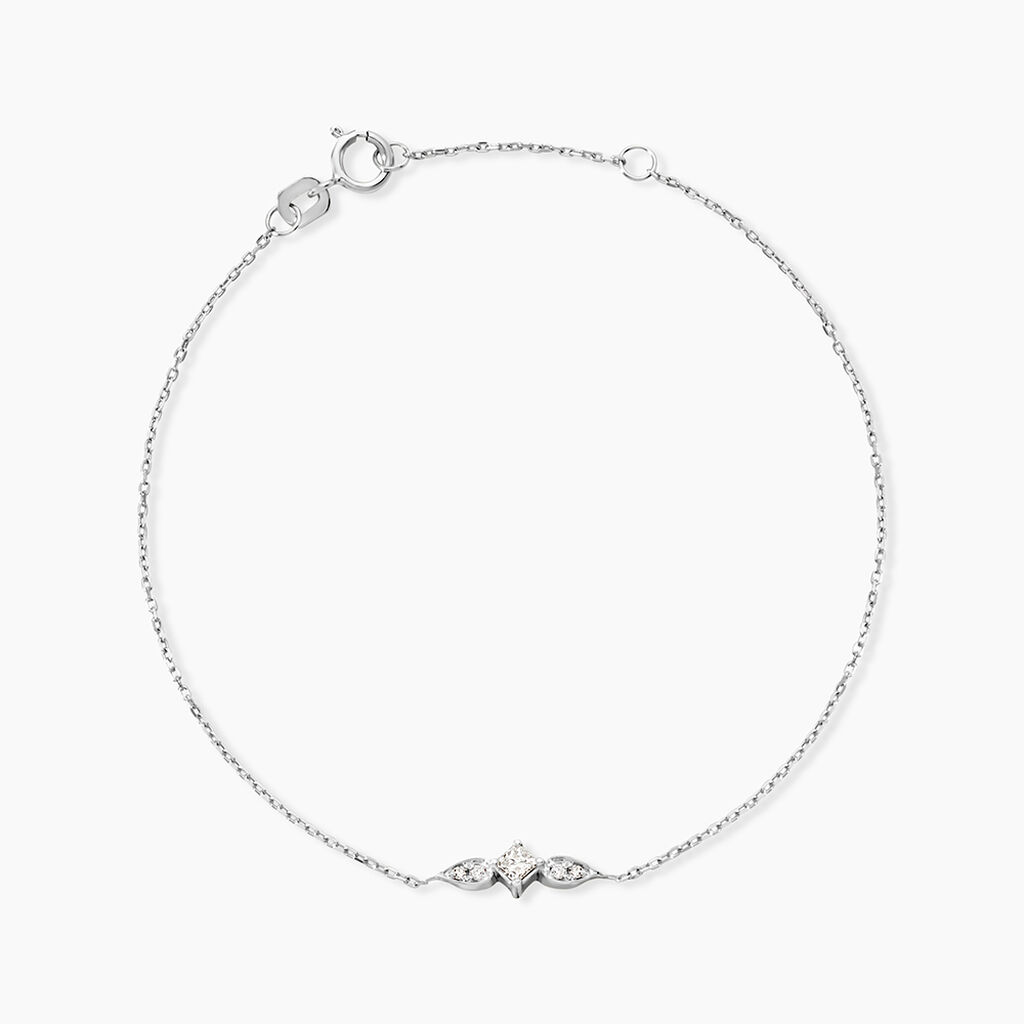 Bracelet Art Deco Or Blanc Diamant - Bracelets Femme | Histoire d&rsquo;Or