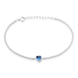 Bracelet Argent Blanc Azura Oxyde De Zirconium - Bracelets Coeur Femme | Histoire d’Or