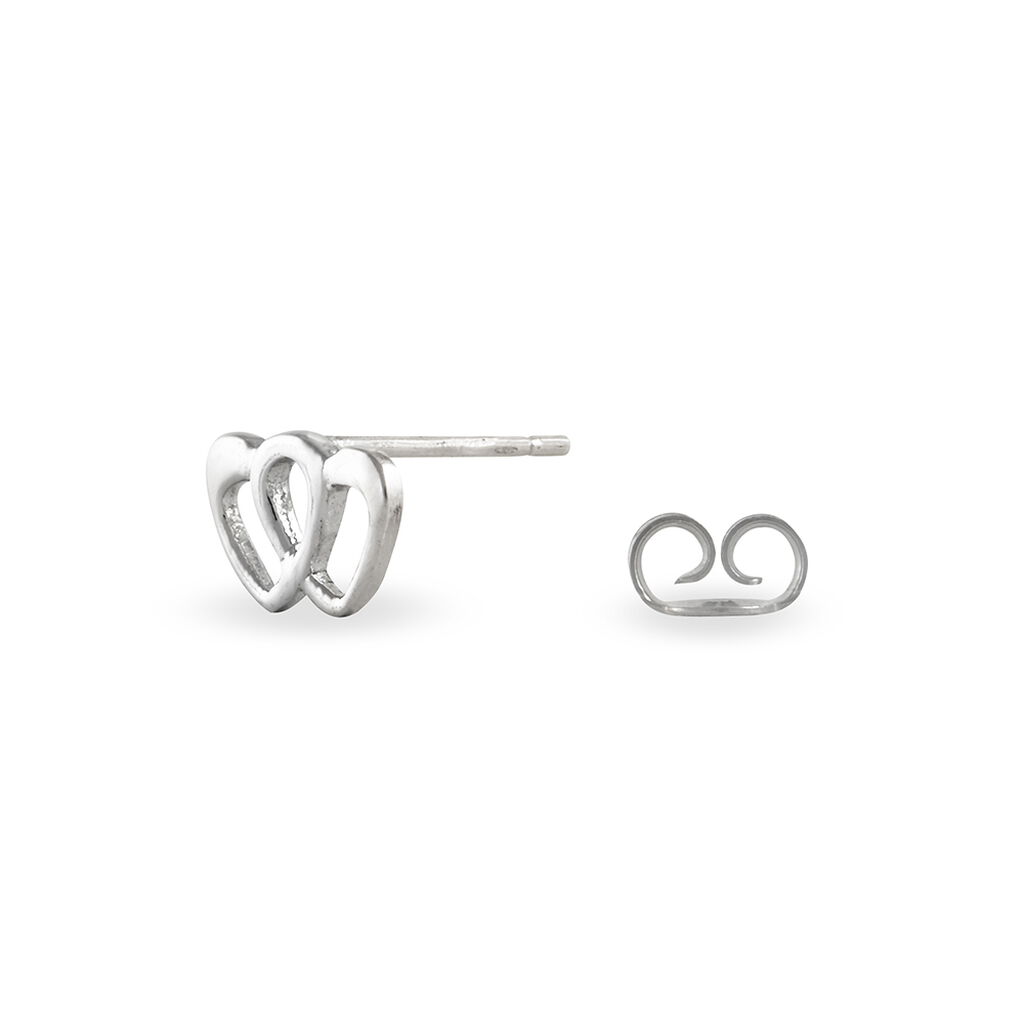 Boucles D'oreilles Puces Lehinaae Argent Blanc - Boucles d'oreilles fantaisie Femme | Histoire d&rsquo;Or