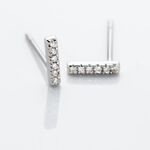 Boucles D'oreilles Puces Aprhodisia Or Blanc Diamant Blanc - Clous d'oreilles Femme | Histoire d&rsquo;Or