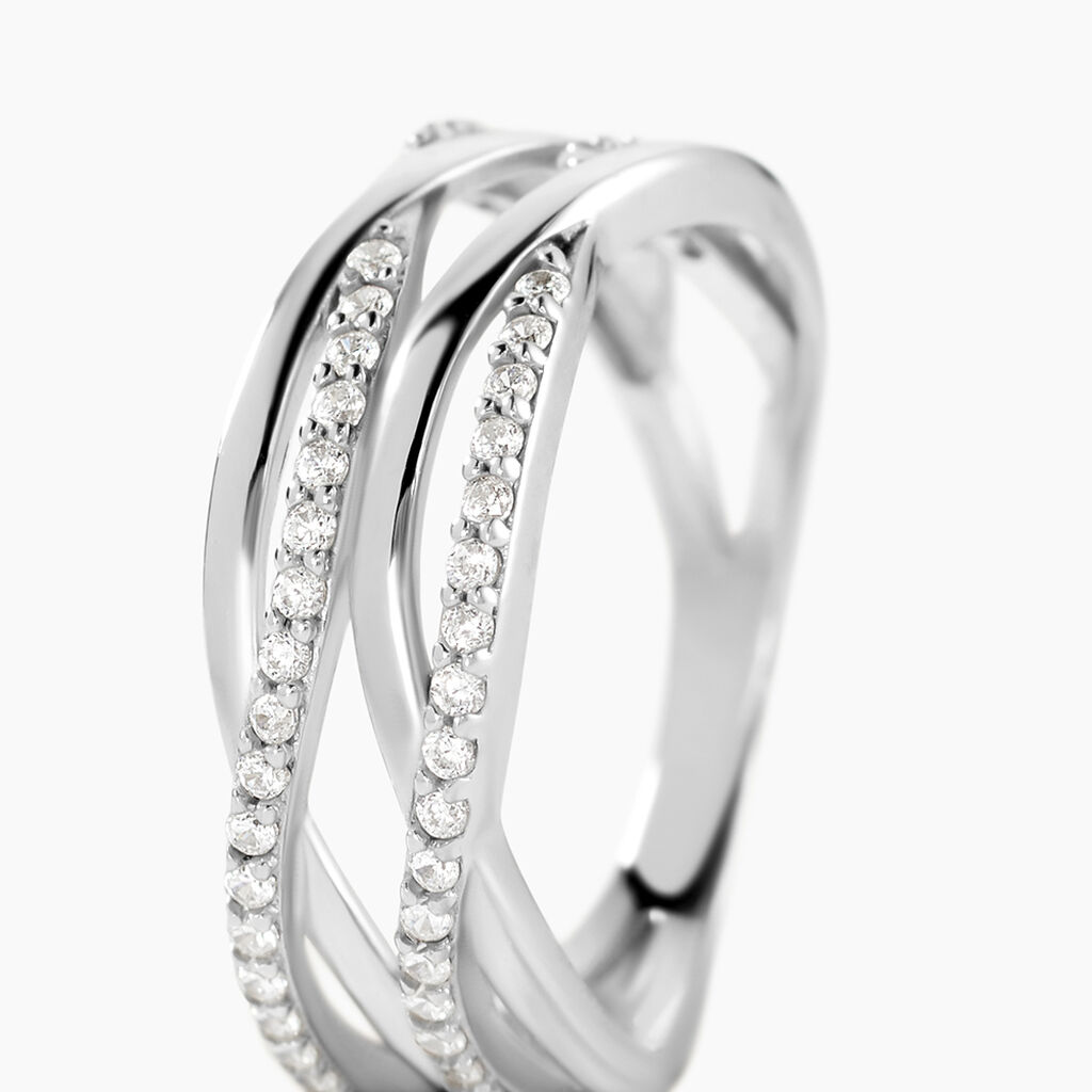 Bague Peronele Argent Blanc Oxyde De Zirconium - Bagues avec pierre Femme | Histoire d&rsquo;Or