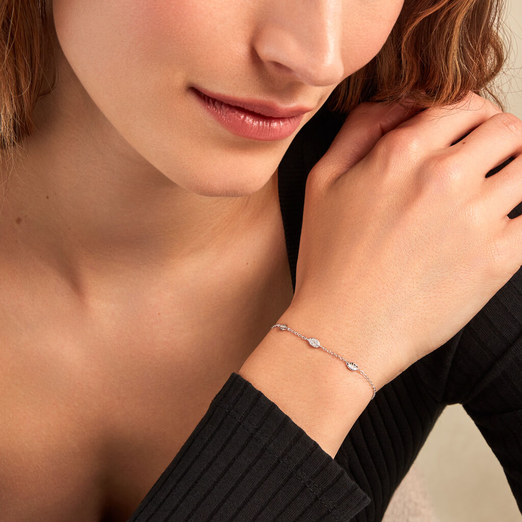 Bracelet Gypsie Argent Blanc Oxyde De Zirconium - Bracelets Femme | Histoire d’Or