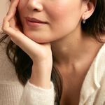 Cr&eacute;oles Sofia Argent Blanc - Boucles d'oreilles cr&eacute;oles Femme | Histoire d&rsquo;Or