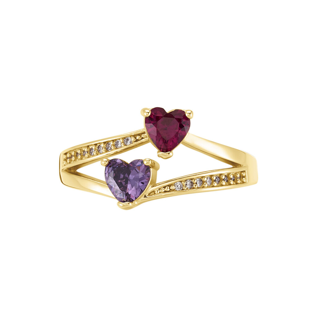 Bague Drina Plaqué Or Jaune Oxyde De Zirconium Spinelle - Bagues avec pierre Femme | Histoire d’Or