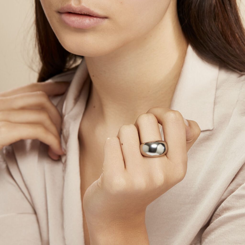 Bague Cleoria Acier Blanc -  Femme | Histoire d’Or