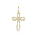 Pendentif Chastity Or Jaune Oxyde De Zirconium - Pendentifs Communion Femme | Histoire d&rsquo;Or