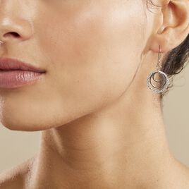 Boucles D'oreilles Pendantes Lilia Argent Blanc - Boucles d'oreilles fantaisie Femme | Histoire d’Or