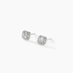 Boucles D'oreilles Puces 1986 Or Blanc Diamants - Clous d'oreilles Femme | Histoire d&rsquo;Or