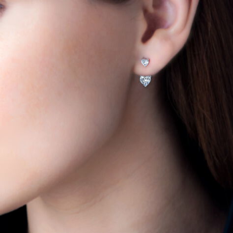 Bijoux D'oreilles Zeren Or Blanc Oxyde De Zirconium - Ear cuffs Femme | Histoire d’Or