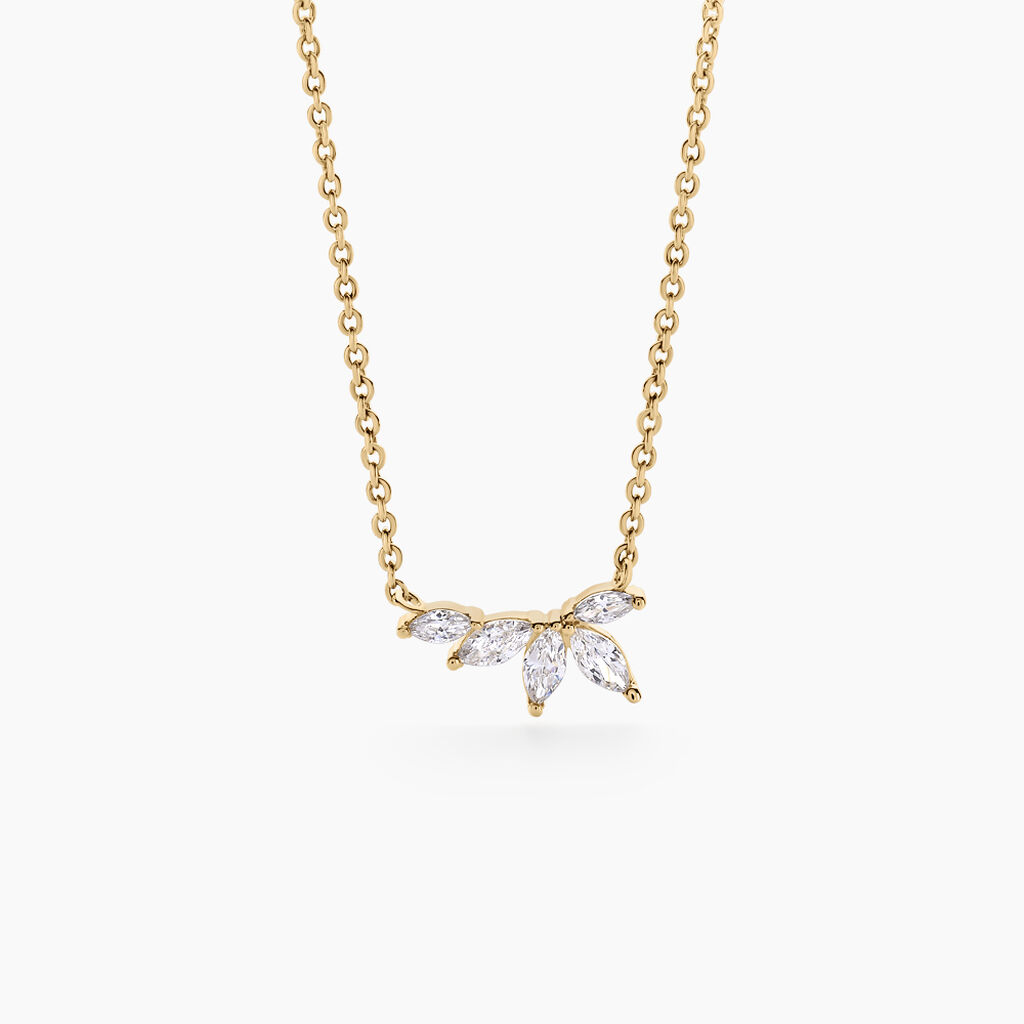 Collier Siona Plaque Or Jaune Oxyde De Zirconium - F&ecirc;te des m&egrave;res Femme | Histoire d&rsquo;Or