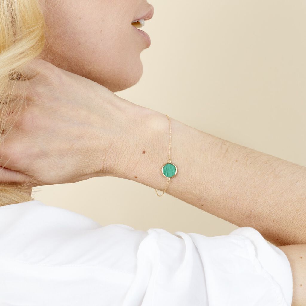 Bracelet Florica Or Jaune Malachite - Bracelets Femme | Histoire d’Or