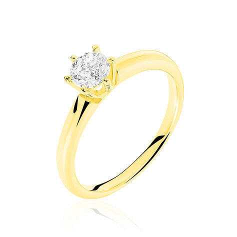 Bague Solitaire Venda Or Jaune Diamant - Bagues solitaires Femme | Histoire d’Or