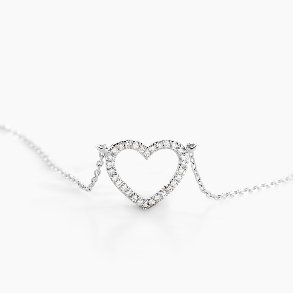 Collier Sloanne Or Blanc Diamant - Colliers Femme | Histoire d’Or