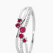 Bague Amarylis Or Blanc Rubis Diamant
