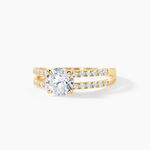 Bague Solitaire Or Jaune Cesarine Oxyde De Zirconium - Bagues solitaires Femme | Histoire d&rsquo;Or