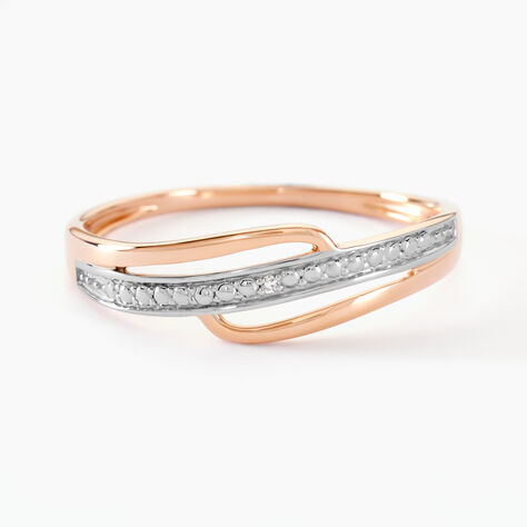 Bague Solena Or Rose Diamant - Bagues avec pierre Femme | Histoire d’Or