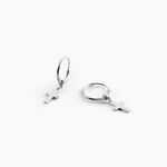 Cr&eacute;oles Elvyn Argent Blanc - Boucles d'oreilles cr&eacute;oles Femme | Histoire d&rsquo;Or