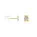 Boucles D'oreilles Puces Emerica Ours 0 Or Jaune Strass - Clous d'oreilles Enfant | Histoire d’Or