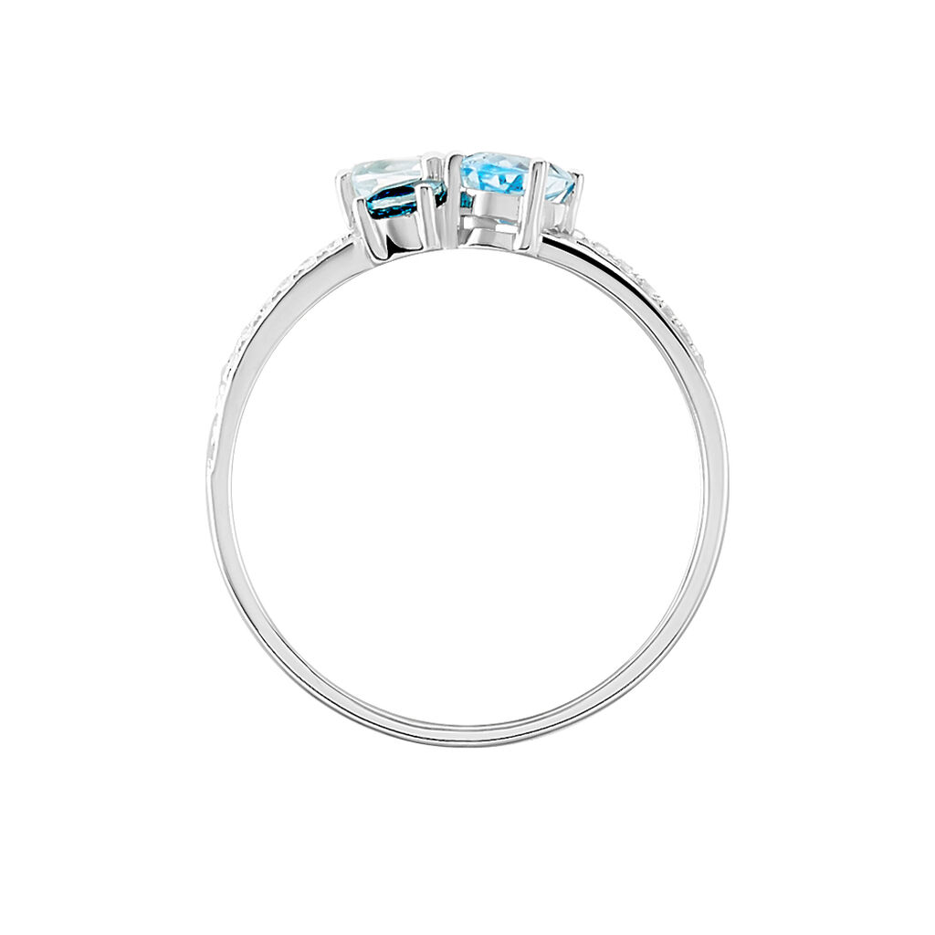 Bague Lilia Or Blanc Topaze - Bagues avec pierre Femme | Histoire d’Or