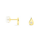 Boucles D'oreilles Puces Purete Or Jaune Diamant - Clous d'oreilles Femme | Histoire d&rsquo;Or