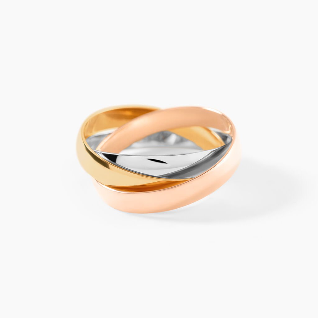 Alliance Entrelacee Ruban Plat Or Tricolore - Alliances Unisex | Histoire d&rsquo;Or