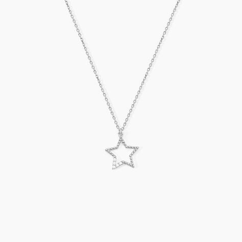 Collier Gyliane Argent Blanc Oxyde De Zirconium - Nouveautés Femme | Histoire d’Or