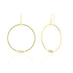 Cr&eacute;oles Rosa Billes Diamantees Or Jaune - Boucles d'oreilles cr&eacute;oles Femme | Histoire d&rsquo;Or