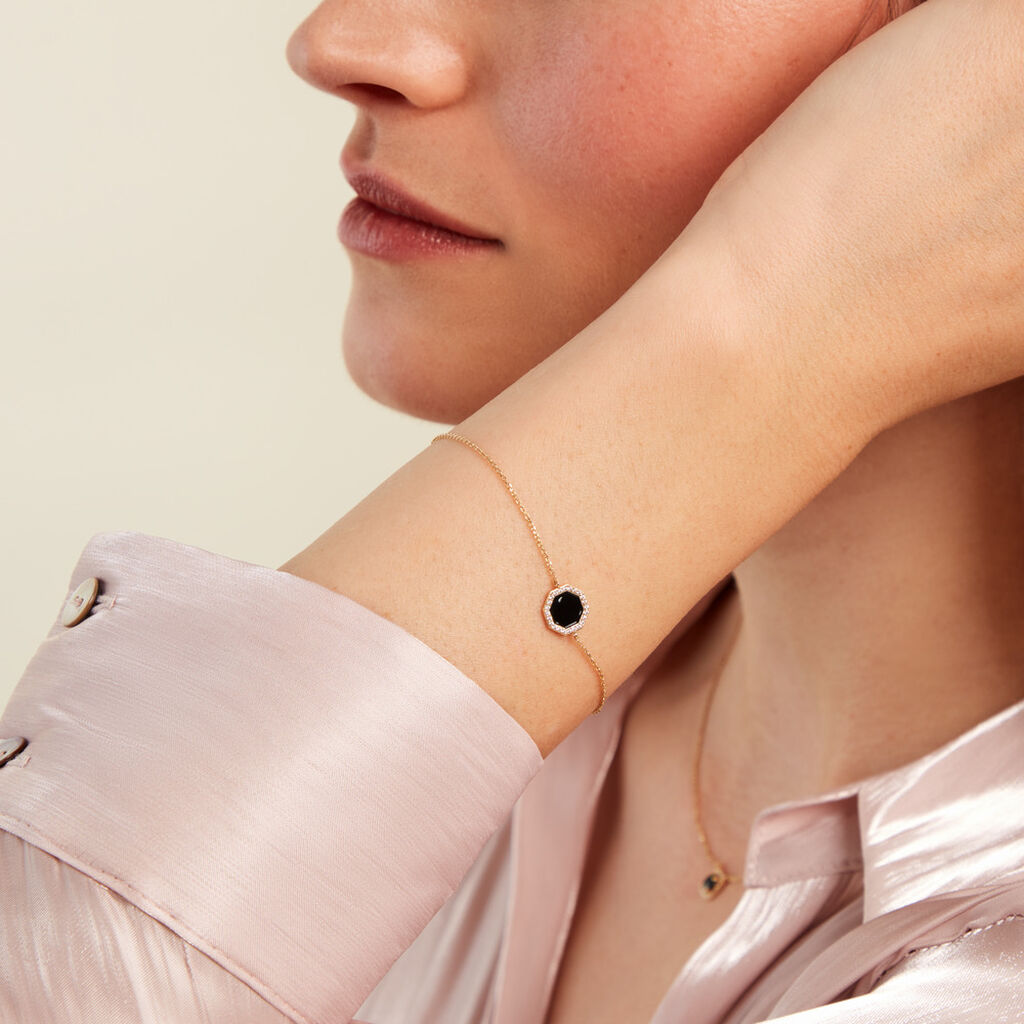Bracelet Enos Or Jaune Oxyde De Zirconium - Bracelets Femme | Histoire d’Or