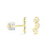 Boucles D'oreilles Puces Daria Coeur Triple Or Jaune Oxyde - Clous d'oreilles Femme | Histoire d’Or