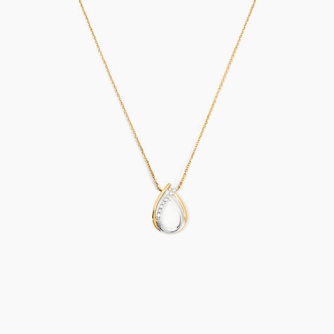 Collier Marilynn Or Bicolore Diamant Blanc - Colliers Femme | Histoire d&rsquo;Or