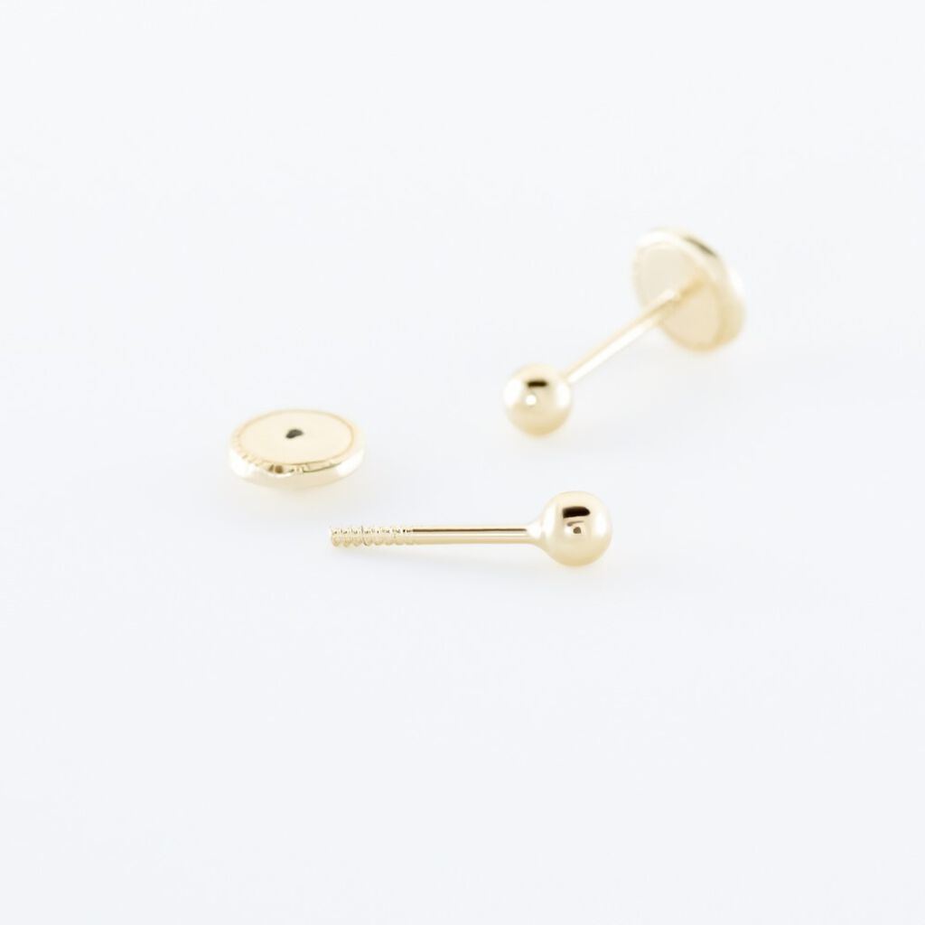 Boucles D'oreilles Puces Or Jaune Fidelia - Clous d'oreilles Famille | Histoire d’Or