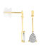 Boucles D'oreilles Pendantes Pear C Or Jaune Diamant - Boucles d'oreilles pendantes Femme | Histoire d’Or