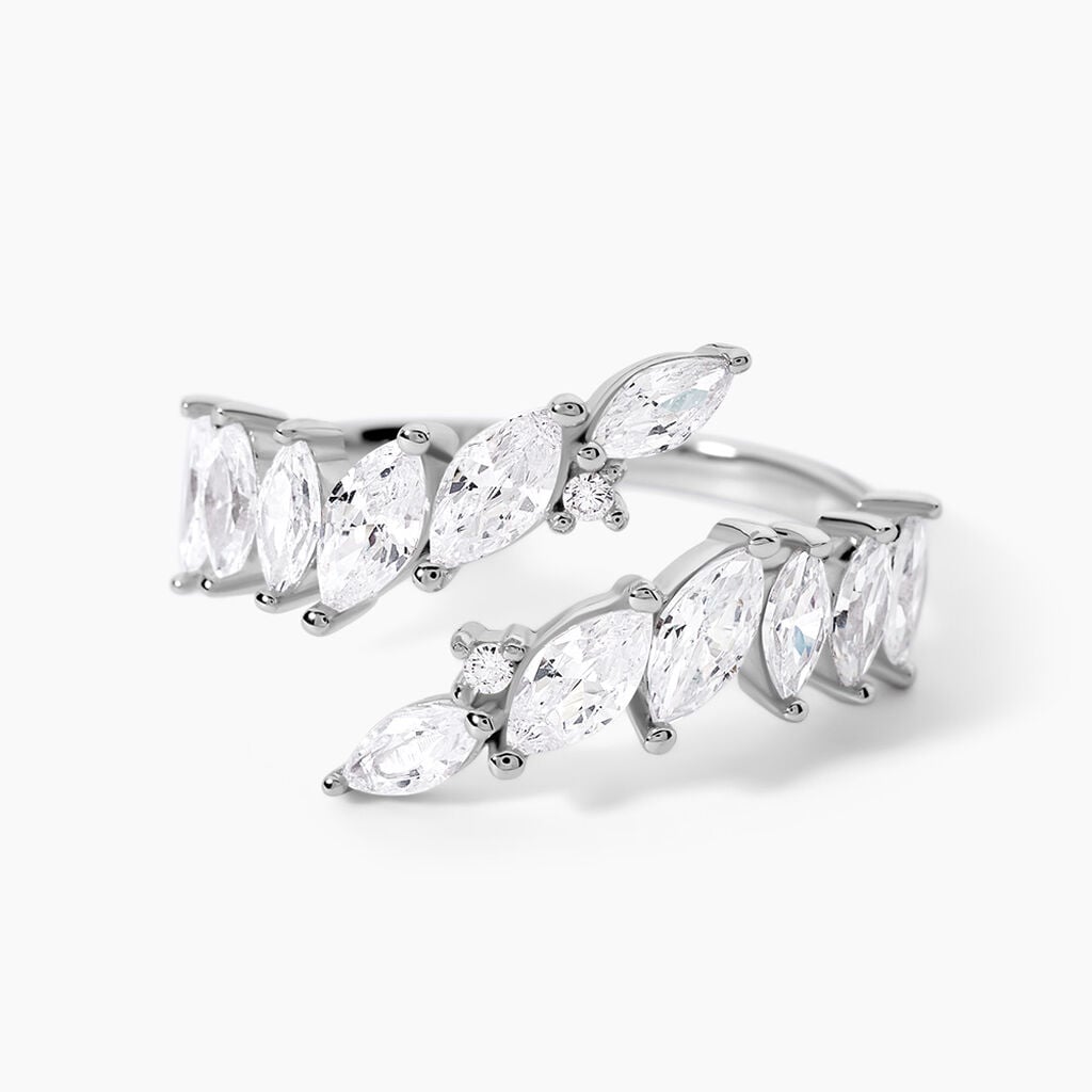 Bague Tapis Rouge Argent Blanc Oxyde De Zirconium - Bagues avec pierre Femme | Histoire d&rsquo;Or
