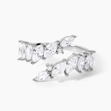 Bague Tapis Rouge Argent Blanc Oxyde De Zirconium
