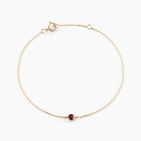 Bracelet Or Jaune Onora Rubis - Bracelets Femme | Histoire d&rsquo;Or