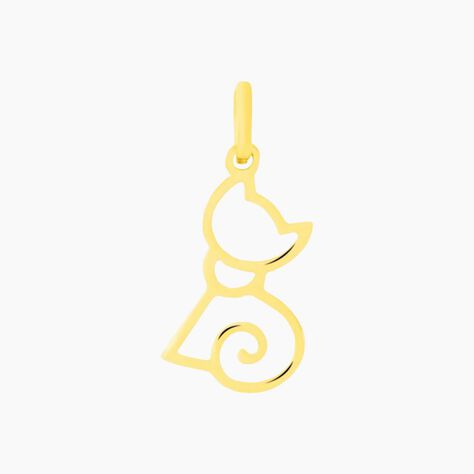 Pendentif Egee Chat Or Jaune - Pendentifs Famille | Histoire d’Or