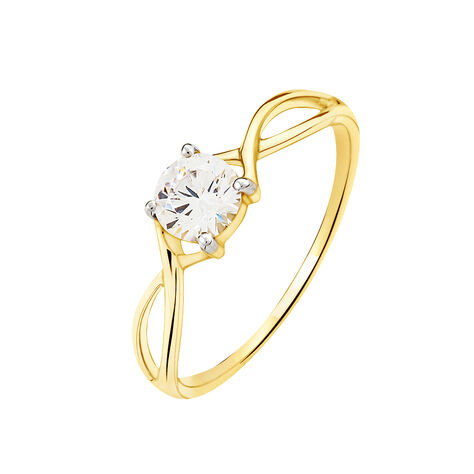 Bague Karlena Or Jaune Oxyde De Zirconium - Bagues solitaires Femme | Histoire d’Or