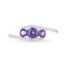 Bague Chloe Or Blanc Amethyste Et Oxyde De Zirconium - Bagues solitaires Femme | Histoire d’Or