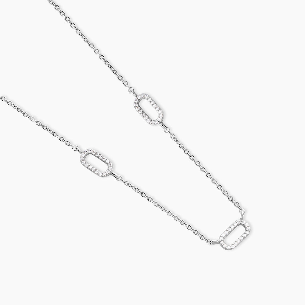 Collier Pytha Argent Blanc Oxyde De Zirconium - Colliers fantaisie Femme | Histoire d&rsquo;Or