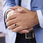 Chevali&egrave;re Gerolt Ovale Or Jaune Onyx - Bagues solitaires Homme | Histoire d&rsquo;Or